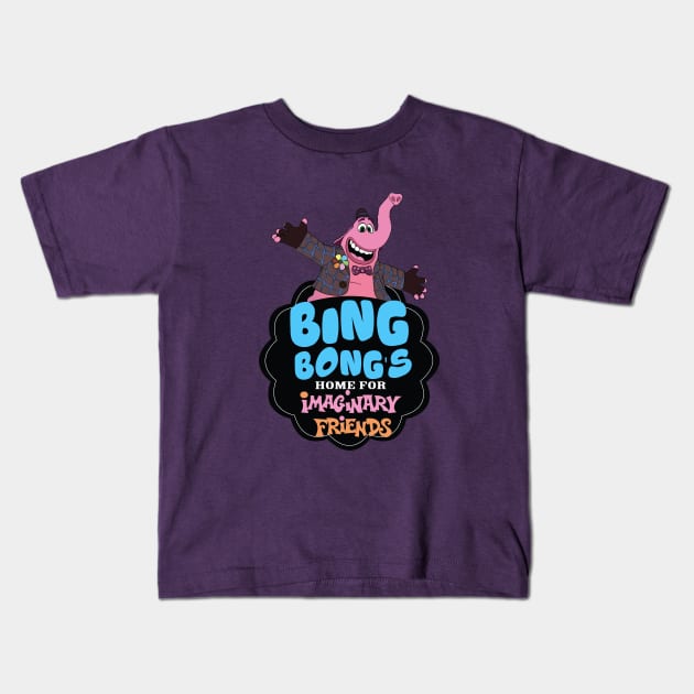 Imaginary Friends Kids T-Shirt by GarBear Designs